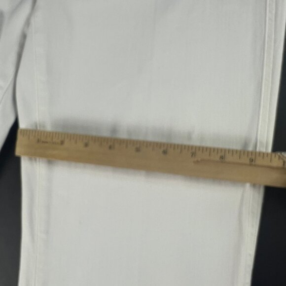 Spanx Jeans Women's Extra Large Pull On Kick Flare High Rise White Stretch Denim - Picture 13 of 16